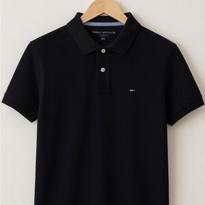 Tommy Hilfiger Black Polo Shirt | Men’s Size S